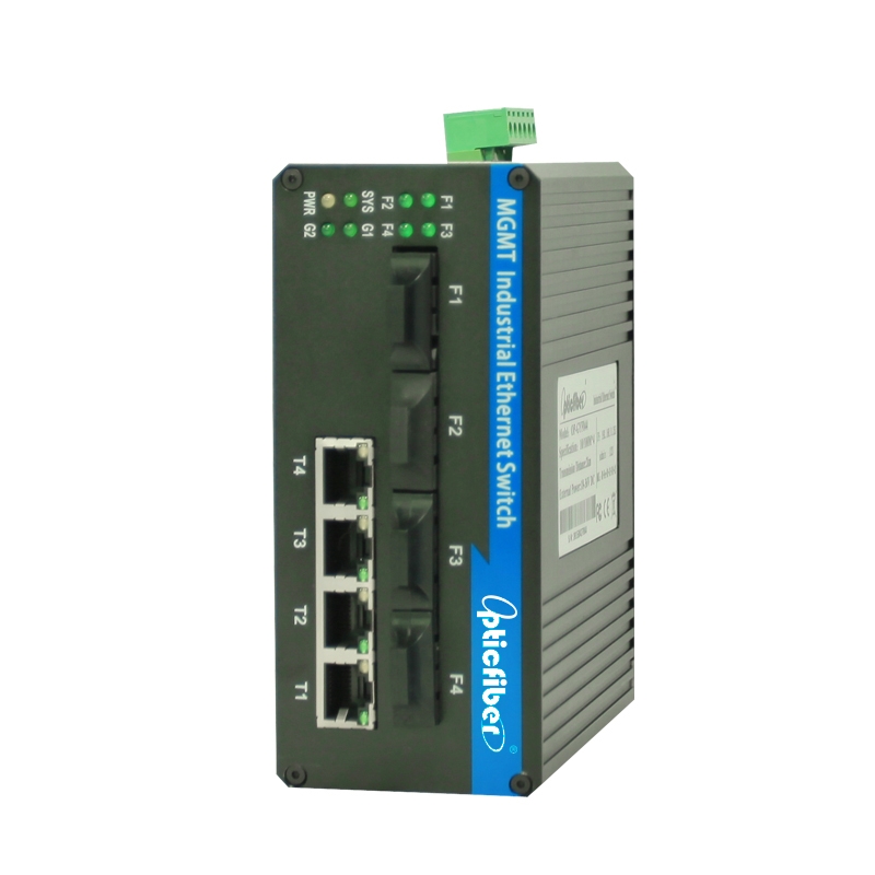 管理型百兆4光4電工業級以太網交換機
